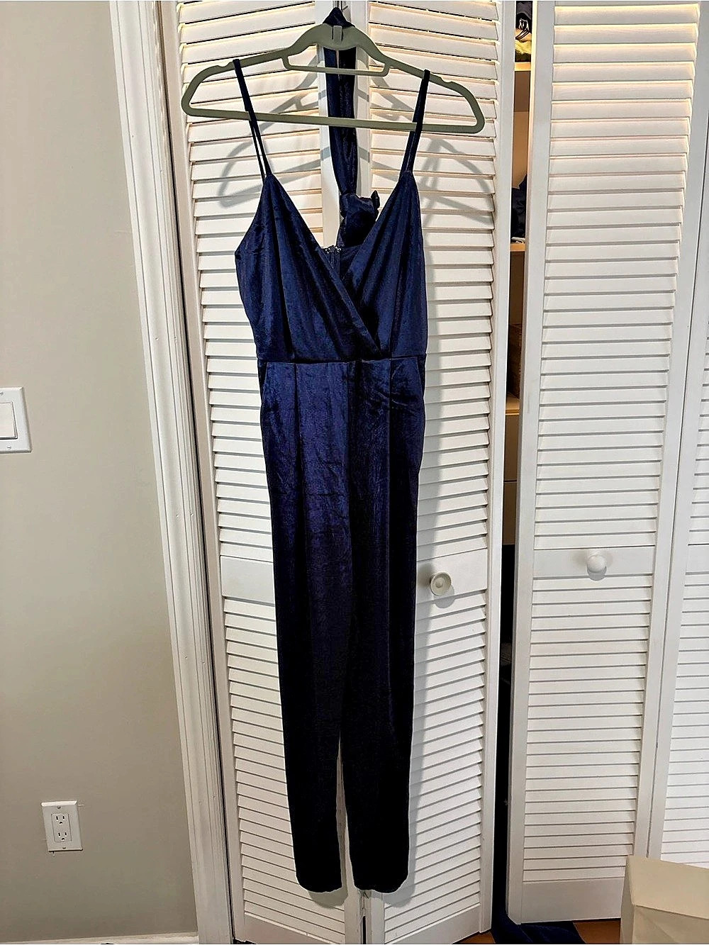 Lulus Navy Wide Leg Jumpsuit Size Medium